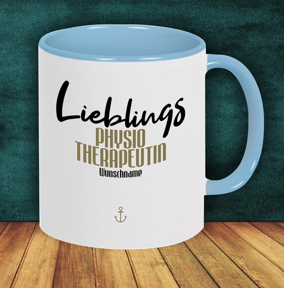 Kaffeepott "Lieblingsmensch Lieblings Physio Therapeutin" Tasse mit Wunschname Kaffeetasse Geschenk Geschenkidee Familie