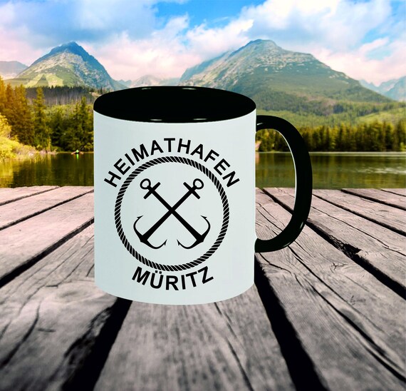 Coffee pot, cup, coffee mug "Home port" Sylt Husum Amrum Juist Föhr Norderney Poel Borkum....