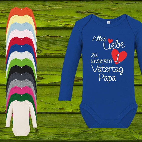 Baby Body Langarm Babybody Alles Liebe zu unserem 1. Vatertag Papa Geschenk Longsleeve