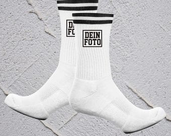 Tennis sokken idee met gepersonaliseerde tekst en naam, feestcadeau, tennis sokken