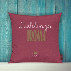 Cushion cover sofa cushion &quot;Favorite person Favorite great-grandma&quot; sofa cushion decoration couch cuddly cushion family gift