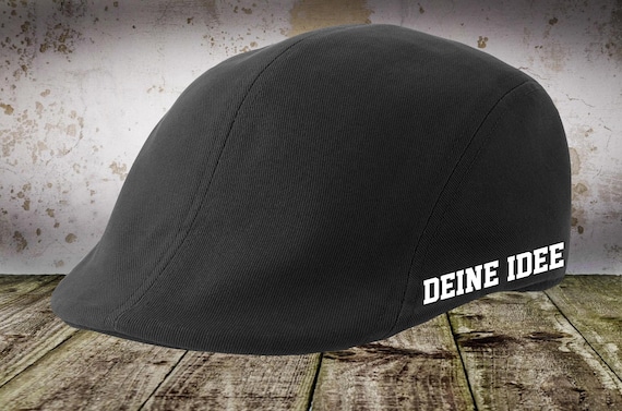 Flat cap with desired text text idea cap hat your text desired name