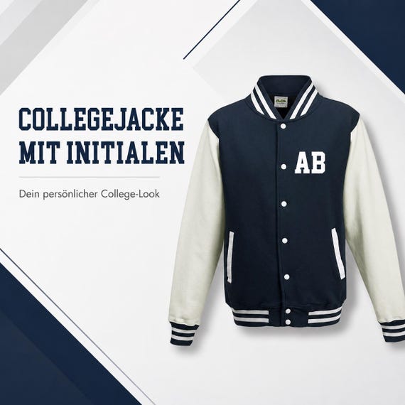 Personalized college jacket with initials – Varsity jacket in classic college style