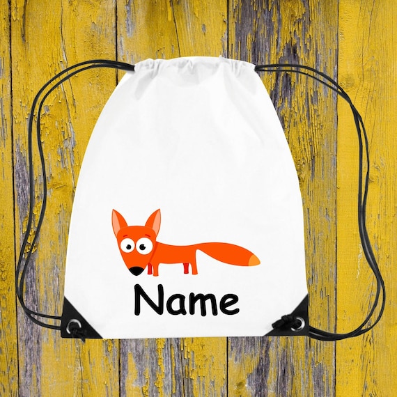 Children's gym bag motif animal motif + wish name animals name laundry bag