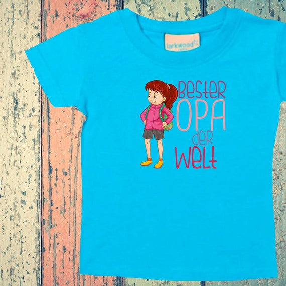 Baby Kinder T-Shirt "Bester Opa der Welt" Geschenk Geburt Familie Verwandschaft