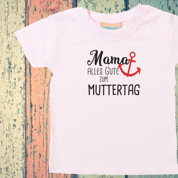 Baby Kids T-Shirt "Mom Happy Mother's Day!" Gift Birth Mom Mum Mami Mummy