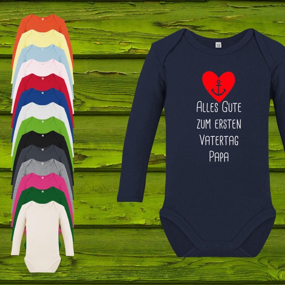 Baby Body Langarm  Babybody Alles Gute zum ersten Vatertag Geschenk Longsleeve