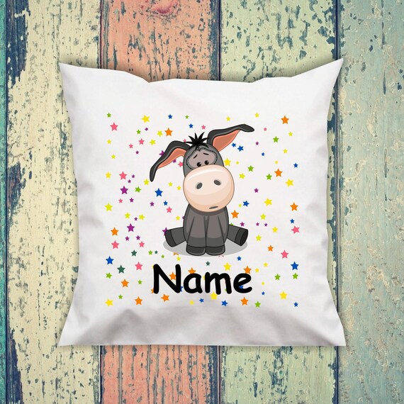 Pillow cuddly pillow with animal motif donkey with desired name different. Shapes with filling