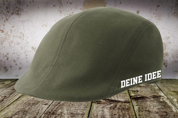 Flat cap with desired text text idea cap hat your text desired name