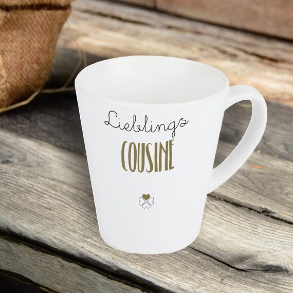 Geschenkideen Konische Kaffee Tasse "Lieblingsmensch Lieblings Cousine" Kaffeetasse Geschenk Familie
