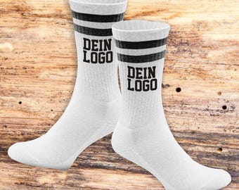 Gepersonaliseerde tennissokken voor teamclubs met aangepaste tekst - Cadeau-idee - Maten 27-46 (kinderen-volwassenen) - 13 kleuren