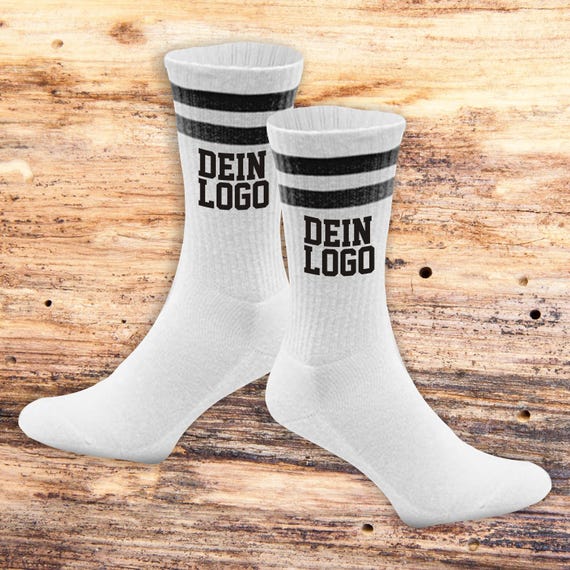 Personalized Team Club Sports Tennis Socks with Custom Text - Gift Idea - Sizes 27-46 (Children's-Adults') - 13 Colors