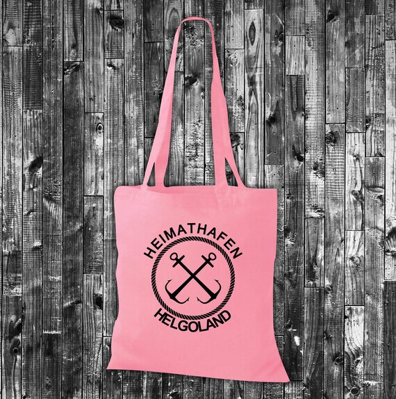 shirtinstyle Stoffbeutel Heimathafen "Helgoland" Liebe Urlaub zuhaus Jute Baumwolle Tasche Einkaufen Beutel Geschenkidee