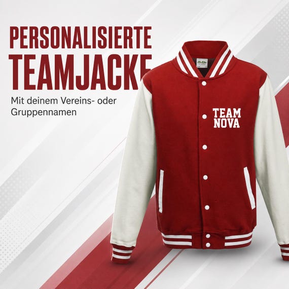 Personalized team jacket – college jacket with club or group name on the chest