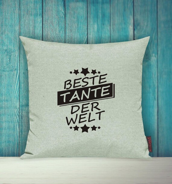 Cushion cover sofa cushion "Best Aunt in the World" sofa cushion decoration couch cuddly cushion cushion cover sofa decoration
