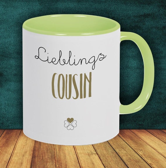 Kaffeepott "Lieblingsmensch Lieblings Cousin" Tasse Kaffeetasse Geschenk Geschenkidee Familie