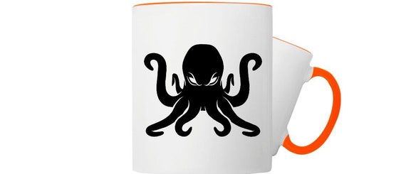 Kaffeepott Tasse Maritim Motiv Krake Kraken