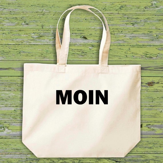 shirtinstyle Stoffbeutel "Moin" Jute Baumwolle Tasche Einkaufen Beutel Geschenkidee