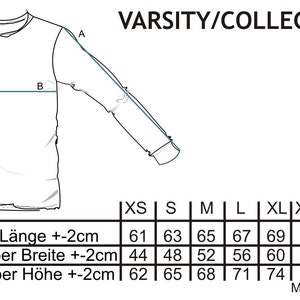 College Jacke mit Wunschdruck auf der Vorderseite und Rückseite Wunschname Trainings Jacke Sport Verein Varsity Jacket Schwarz/Weiß Bild 6