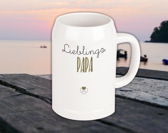 Bierkrug Lieblingsmensch Lieblings Papa Krug zum anstoßen Geschenk Familie