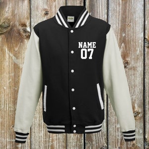 College Jacket with custom print on the front number and name training jacket sports club varsity jacket