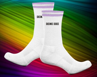 Sokken Tennissokken Idee Tekst Gewenste naam Feestcadeau Tennis Gepersonaliseerde sokken