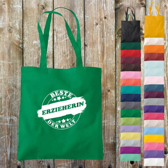 Cloth bag jute cotton bag best educator in the world gift