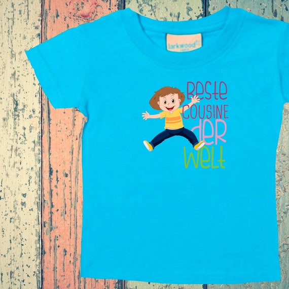 Baby Kinder T-Shirt "Beste Cousine der Welt" Geschenk Geburt Familie Verwandschaft