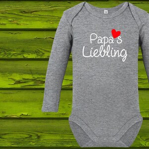 Baby Body Long Sleeve Babybody Papa&#39;s Favorite Heart Father&#39;s Day Papa&#39;s Day Gift Longsleeve