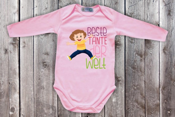 Baby Body Babybody Langarm "Beste Tante der Welt" Familie Bodysuits Geschwister