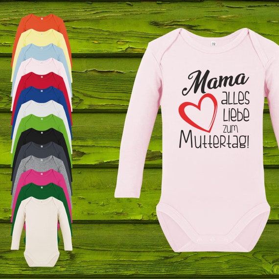 Baby Body Langarm Babybody Mama alles Liebe zum Muttertag! Geschenk Longsleeve