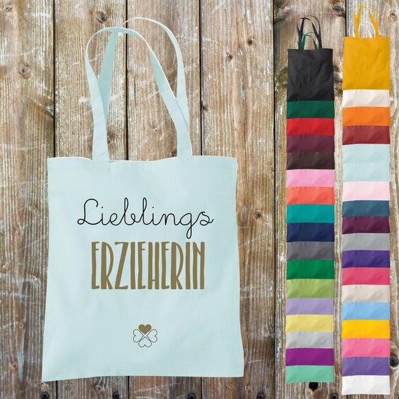 Tote bag "Favorite person, favorite teacher" Cotton Jute Sports bag Bag Pouch Gift