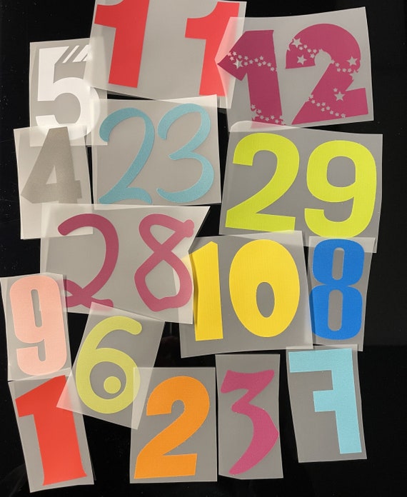 Number Number Number Numbers Bow Image Water-based printing! personalize many colors individually print yourself