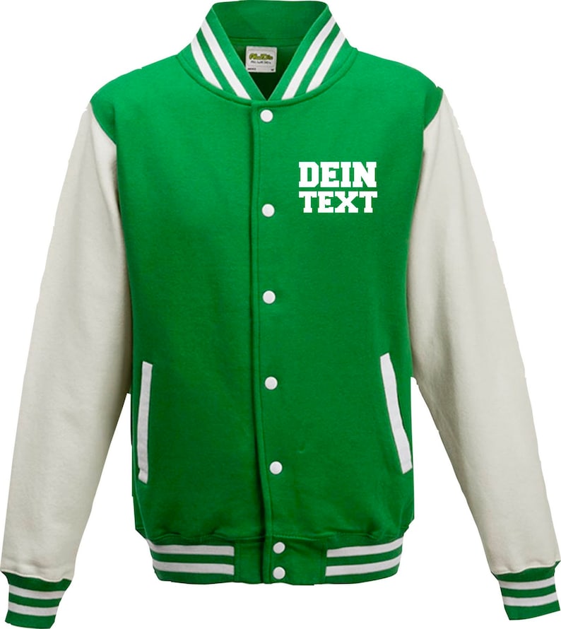 Varsity Jacket College Jacket with desired print on the front Training Jacket Sports Club image 2