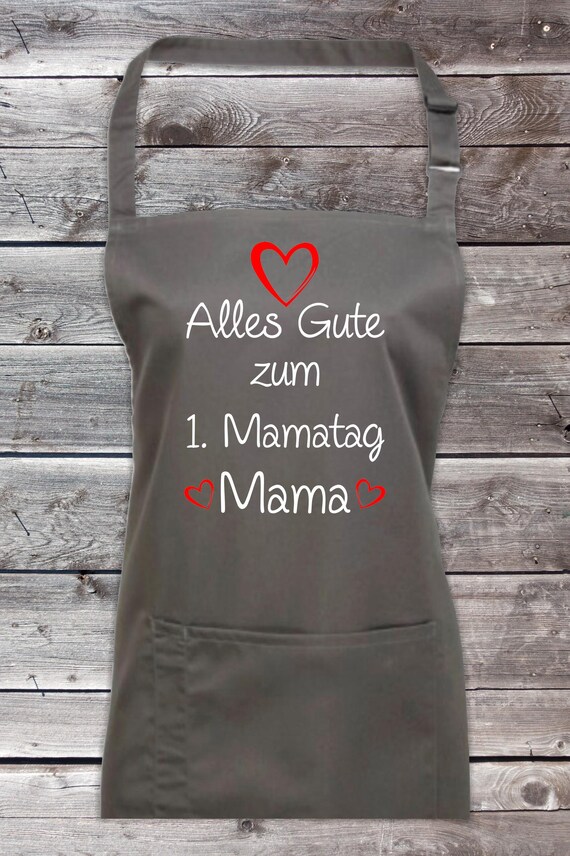 Koch Backschürze "Alles Gute zum 1. Mamatag Mama" Grillen Grillschürze Schürze Heimwerker Garten Latzschürze