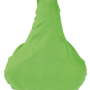 Saddle cover bicycle rain protection with desired print Limegreen