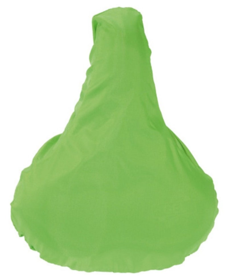 Saddle cover bicycle rain protection with desired print Limegreen