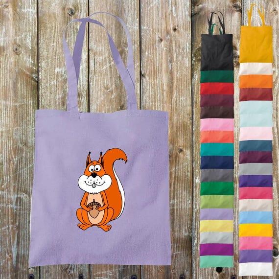 Stoffbeutel "Tiermotive Eichhörnchen Tiere Natur Wildnis" Baumwolle Jute Sportbeutel Tasche Beutel Geschenk