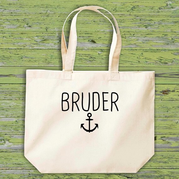 shirtinstyle Stoffbeutel "Familie Bruder  Heimat" Jute Baumwolle Tasche Einkaufen Beutel Geschenkidee