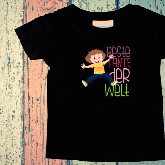 Baby Kinder T-Shirt "Beste Tante der Welt" Geschenk Geburt Familie Verwandschaft