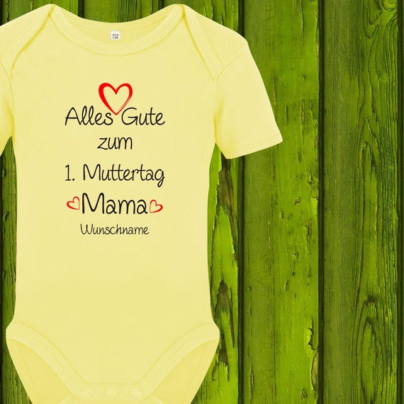 Baby Body Babybody Happy 1st Mother's Day with desired name Text Mom Mother