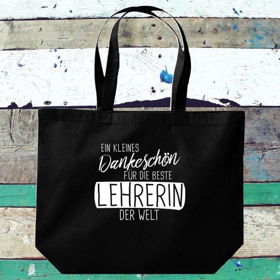 shirtinstyle Stoffbeutel "Ein Kleines Dankeschön Für Die Beste Lehrerin Der Welt" Jute Baumwolle Tasche Beutel Geschenkidee Kita Schule Hort