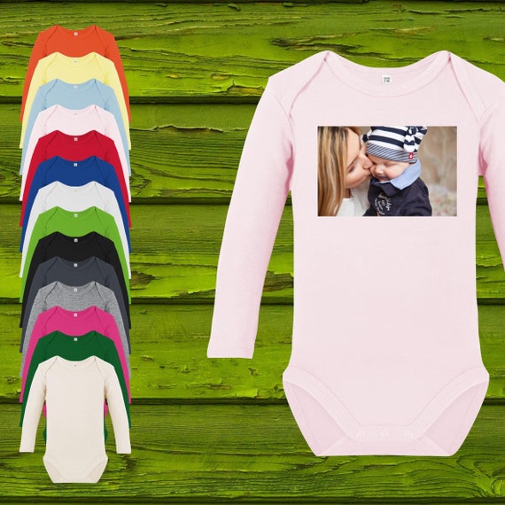 Baby body baby body long sleeve with desired photo printed picture pic long long body