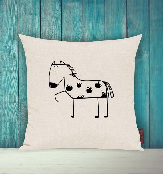 Cushion covers, decorative cushions, animal motifs (horse, pony), cuddly cushions, pillowcases