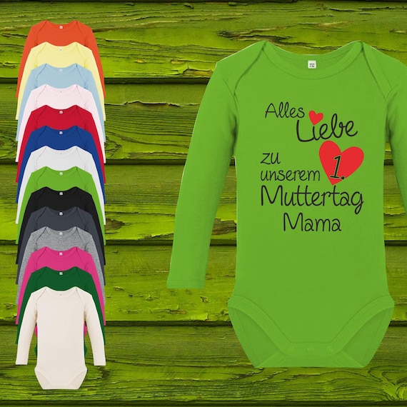 Baby Body Langarm Babybody Alles Liebe zu unserem 1. Muttertag Mama Geschenk Longsleeve