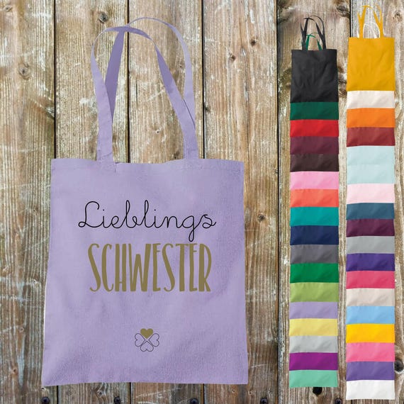 Cloth bag favorite person favorite sister cotton jute sports bag bag bag family love gift
