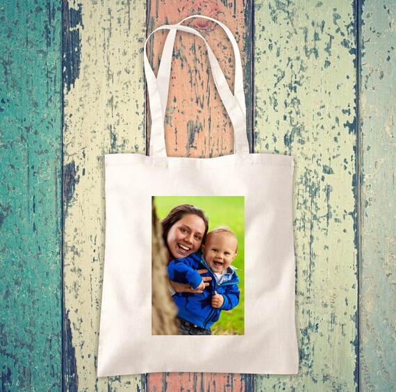 Fabric bag printed with your photo Pic picture cotton jute sports bag bag enrollment daycare