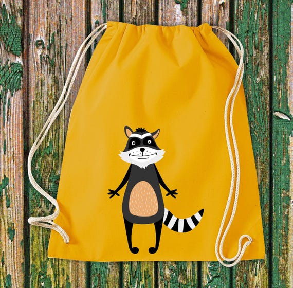 Gym bag "Animals Animal Zoo Forest Nature" Cotton Jute Sports Bag Bag Pouch Gift Kindergarten Kita Sport