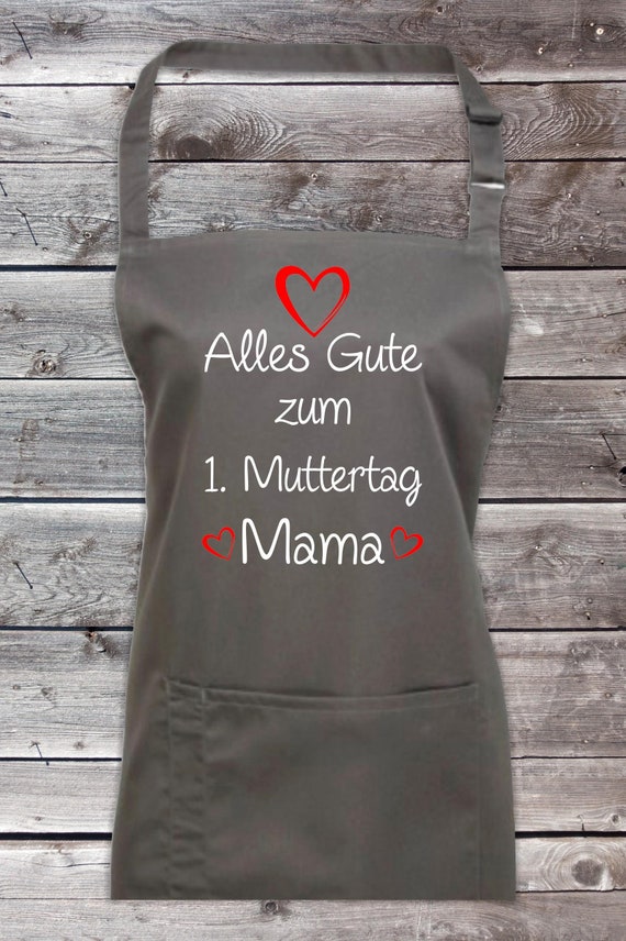 Koch Backschürze "Alles Gute zum 1. Muttertag Mama" Grillen Grillschürze Schürze Heimwerker Garten Latzschürze