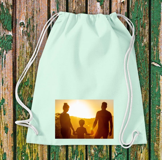 Turnbeutel mit deinem Foto bedruckt Pic Bild Gymsack Sportbeutel Tasche Beutel